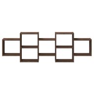 Стенен рафт, кафяв дъб, 129x18x42 см, инженерно дърво