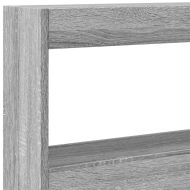 Табла шкаф с LED, сив сонома, 180x17x102 см