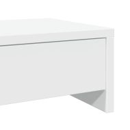 Стойка за монитор с чекмеджета, бял, 100x27x15 см