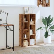 Библиотека, старо дърво, 50x25x105 см, инженерно дърво