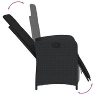 Бистро комплект с възглавници 3 части черен полиратан