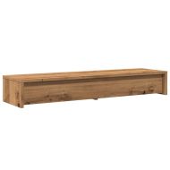 Стойка за монитор с чекмеджета, дъб артизан, 100x27x15 см
