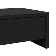 Стойка за монитор с чекмеджета, черен, 100x27x15 см