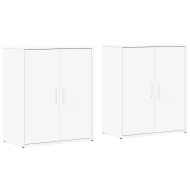 Сайдборди, 2 бр, бели, 60x31x70 см, инженерно дърво