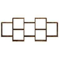 Стенен рафт, опушен дъб, 159x18x65 см, инженерно дърво