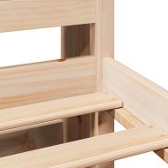 Легло с етажерка за книги, без матрак, 160x200 см, бор масив