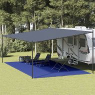 Килим за палатка, 400x600 см, син, HDPE