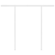 Ръчно прибираща се тента с LED, 3x2,5 м, синьо и бяло