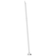 Ръчно прибиращ се сенник с LED, 400x350 см, синьо и бяло