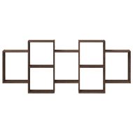 Стенен рафт, кафяв дъб, 159x18x65 см, инженерно дърво