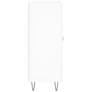 Сайдборд, бял, 69,5x34x90 см, инженерно дърво