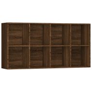 Библиотека/бюфет, кафяв дъб, 66x30x130 см, инженерно дърво