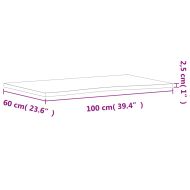 Плот за бюро 100x(55-60)x2,5 см масивно дърво бук