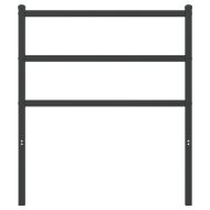 Метална табла за глава, черна, 75 см