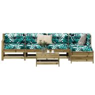 Градински комплект 6 части импрегнирано борово дърво