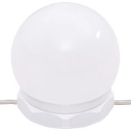LED тоалетка с шкафове, опушен дъб, инженерно дърво
