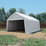 Палатка за съхранение PVC 550 г/м² 4x6 м бяла