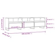 ТВ шкаф, бетонно сиво, 150x30x44,5 см, инженерно дърво