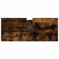 Шкаф за баня, опушен дъб, 80x33x60 см, инженерно дърво