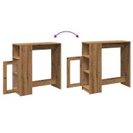 Бар маса с рафтове, 101x40x103,5 см, инженерно дърво