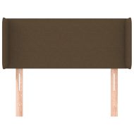 Горна табла за легло, тъмнокафява, 103x16x78/88 см, плат