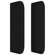 Горна табла за легло, черна, 183x16x78/88 см, плат