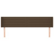 Горна табла за легло, тъмнокафява, 203x16x78/88 см, плат