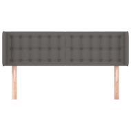 Горна табла за легло, сива, 147x16x78/88 см, изкуствена кожа