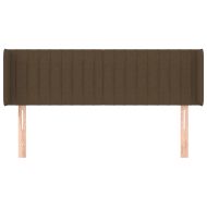 Горна табла за легло, тъмнокафява, 147x16x78/88 см, плат