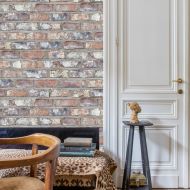 DUTCH WALLCOVERINGS Тапет тухли, пъстър, EW3103