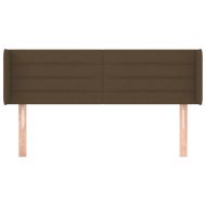 Горна табла за легло, тъмнокафява, 147x16x78/88 см, плат