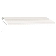 Автоматичен сенник с LED и сензор за вятър 600x350 см кремав