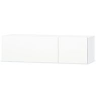 ТВ шкаф, инженерно дърво, 120x40x34 см, силен гланц, бял