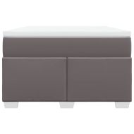 Боксспринг легло с матрак, сиво, 120x200 см, изкуствена кожа