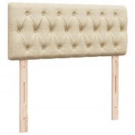 Боксспринг легло с матрак, кремаво, 120x200 см, плат