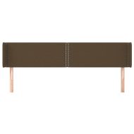 Горна табла за легло, тъмнокафява, 203x16x78/88 см, плат