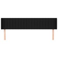 Горна табла за легло, черна, 163x16x78/88 см, плат