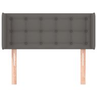 Горна табла за легло, сива, 93x16x78/88 см, изкуствена кожа