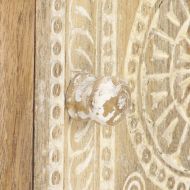 Маса за кафе, 90x50x35 cм, мангово дърво масив