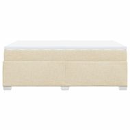 Боксспринг легло с матрак, кремаво, 120x200 см, плат