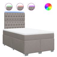 Боксспринг легло с матрак, таупе, 120x200 см, плат