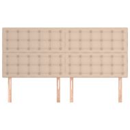 Табла за легло, цвят капучино, 180x5x118/128 см, изкуствена кожа