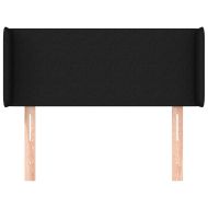 Горна табла за легло, черна, 103x16x78/88 см, плат