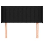 Горна табла за легло, черна, 103x16x78/88 см, плат