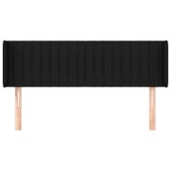 Горна табла за легло, черна, 147x16x78/88 см, плат