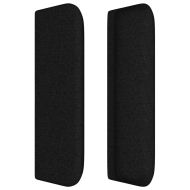 Горна табла за легло, черна, 183x16x78/88 см, плат