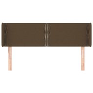 Горна табла за легло, тъмнокафява, 147x16x78/88 см, плат