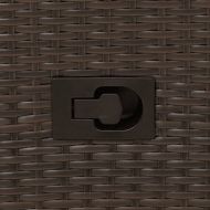 Накланящи градински столове с възглавници 2 бр полиратан кафяви