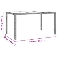 Градински бистро комплект с възглавници 5 части бежов полиратан