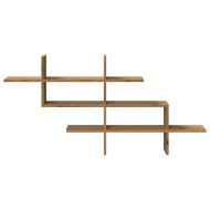 Стенен рафт, дъб артизан, 124,5x18x60,5 см, инженерно дърво